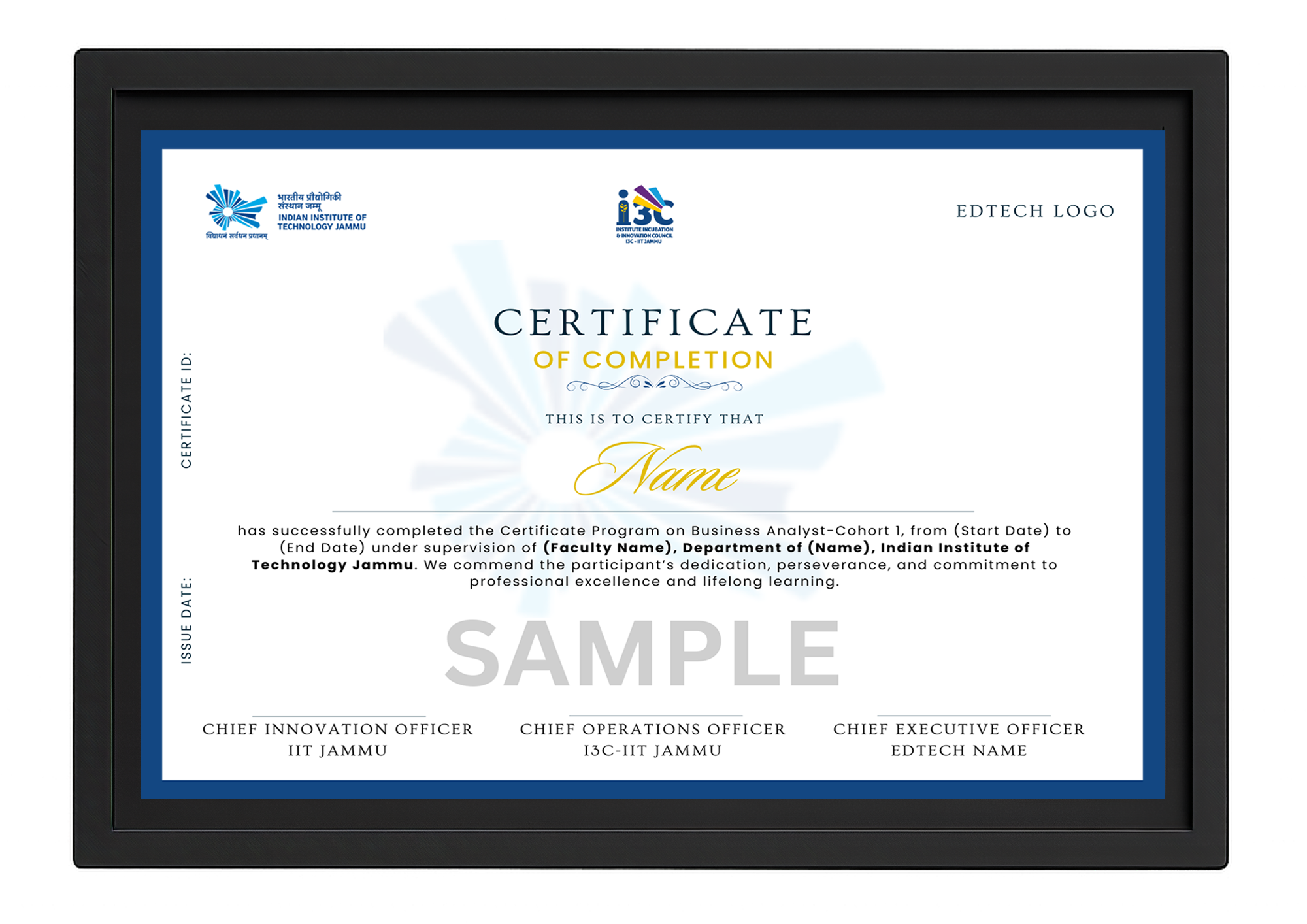 Certificate of Completion