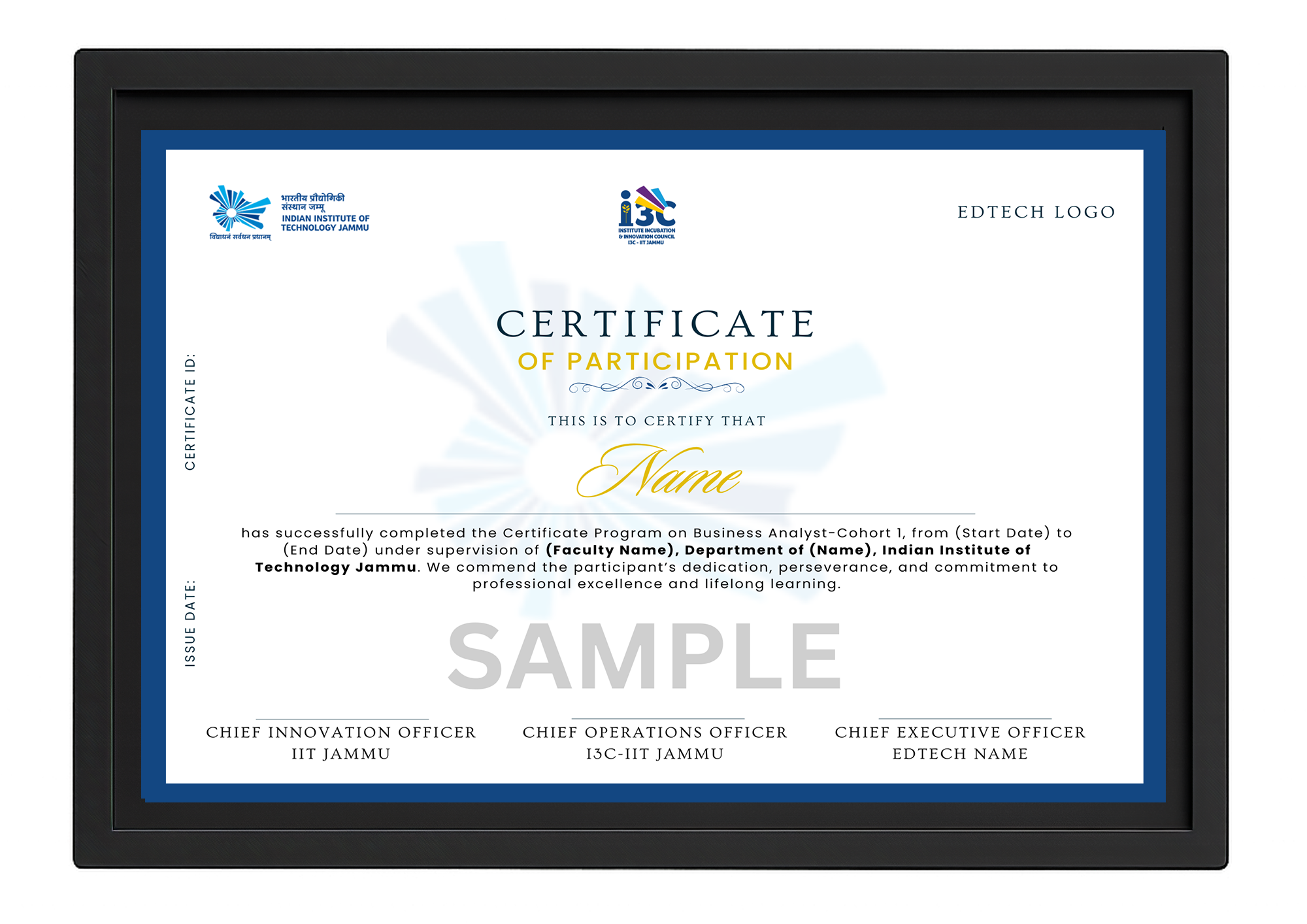 Certificate of Participation