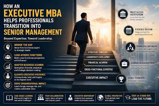 How an Executive MBA Helps Professionals Transition into Senior Management