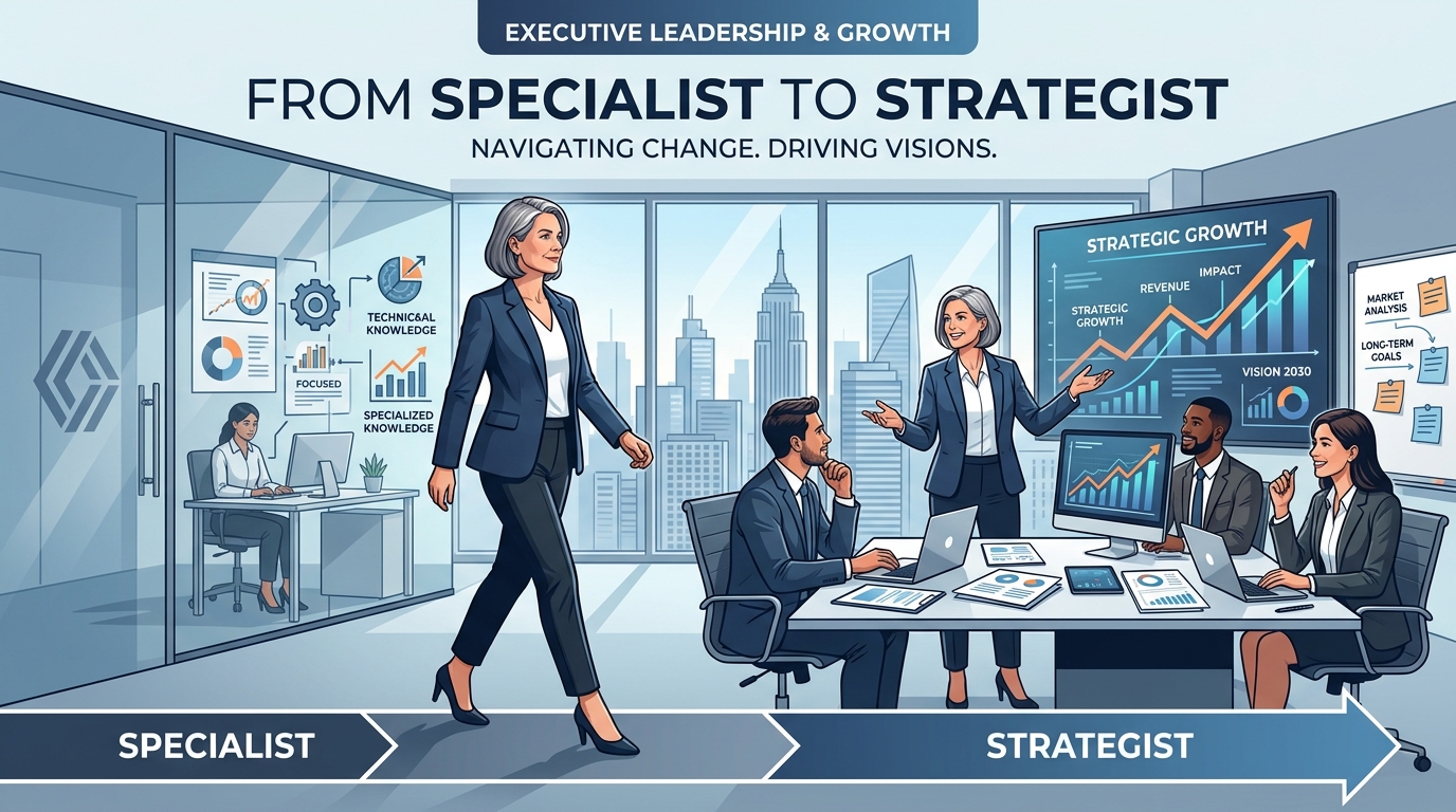 The Shift From Specialist to Strategist: Why Senior Professionals Need Business Skills